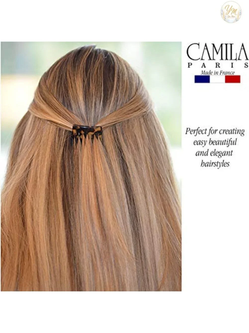 French Hair Side Comb Handmade Cellulose Acetate Strong Hold Hair Clips for